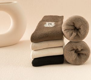 Socken für Damen, warm im Herbst und Winter, verdickter Plüsch, vielseitiger Frottee