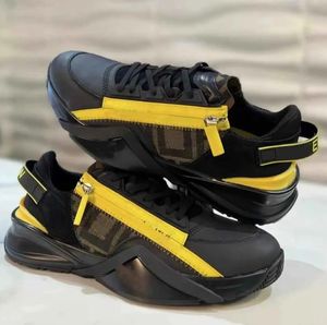 2022 new fashion Top Design Men FLOW Sneakers Shoes Zipper Side Rubber Mesh Lightweight Skateboard Walking Runner Sports Sole Tech Fabrics Outdoor Trainer With Box