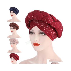 Czapki do czapki/czaszki żeńska czapka turbanowa gotowa do noszenia chusta na głowę arabska głowa opakowania afrykańskie kobiety