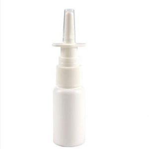 10ml White Empty Plastic Nasal Spray Bottle 10cc Nasal Atomizers Container