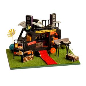 Party Games Crafts DIY Dollhouse Kit Cute Educational Model Wooden For Kids Gift Assemble Home With LED Light Craft Collection Miniature Toy 221207