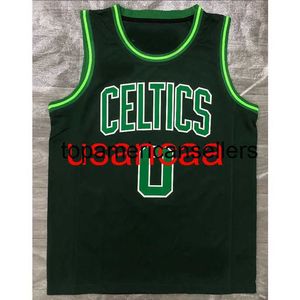 Tüm Nakış 8 Stilleri 0# Tatum Bonus Edition Koyu Yeşil Basketbol Forması Herhangi bir Sayı Adı XS-5XL 6XL