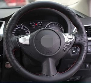 Автомобильное рулевое колесо крышкой кожа автомобильных аксессуаров для Nissan Juke Maxima Sentra SV 370Z 2008-2020 Infiniti FX FX35 FX37 FX50