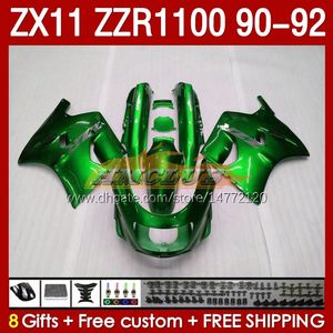 Kawasaki Ninja ZX 11 R 11R ZZR-1100 ZX11 R ZX-11R 1990 1991 1992ボディワーク164NO.138 ZZR 1100 CC ZX-11 R 90-92 ZZR1100 ZX11R 90 91 91 92フェアリンググリーンストック