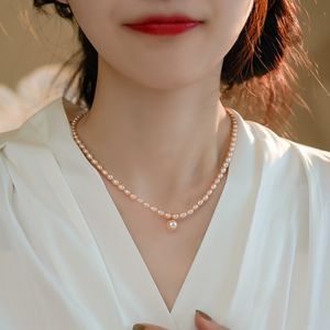 Luxury Design Freshwater Rice Pearl Beads Strands Necklace Jewelry for Women