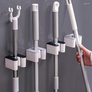 Ganchos de mop holder hold gay forte gancho multifuncional montado na parede Combinação de clipe de clipe de armazenamento doméstico universal universal