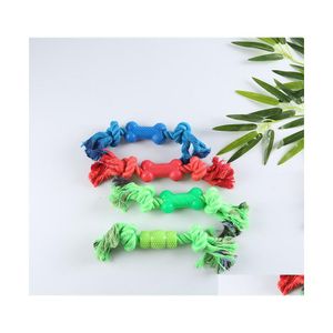 Brinquedos para cachorro mastigar brinquedos de pet de dente de brinquedo de brinquedo algod￣o de algod￣o duplo n￳ de osso c￣es suprimentos odontol￳gicos 20220903 t2 entrega de gota home g dhl67