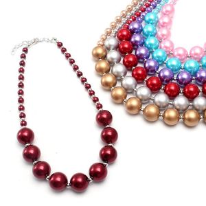 Wholesale Girls Necklaces Pendants Jewelry Kids Accessories Pearl Children Diy Beaded E23011