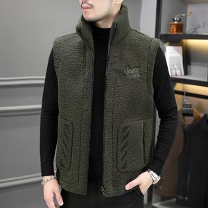 Herrenwesten doppelseitig Verschleiß Herbst Winter Wooko Grain Fleece Weste Mantel Herren Plus -Size -Fett -Lammfleischsport 221206