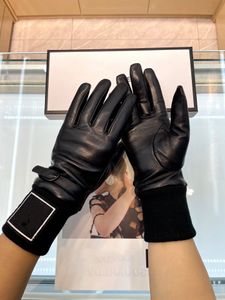 Designer Long Gloves Leather Ch Handschoen Dames Sheepskin Winter Mitten For Women Offici￫le replica Teller Kwaliteit Europese maat T0p Kwaliteit 023