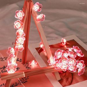 Strings LED Fairy Cherry Flower String Light Romantic Garland Lamp Battery Operated For Holiday Wedding Couple Incontri Decorazione