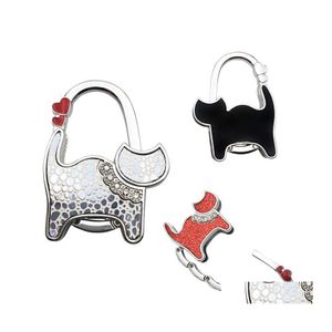 Hooks Rails Cat Handbag Hanger Smooth Matte Cats Folding Watch Hook Handbags Stock Wholesale Drop Delivery Home Garden Housekee Or Dhcxn