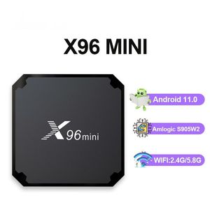 X96 mini Android 11 TV Box 2GB 16GB Amlogic S905W2 Quad Core 100M Lan 2.4G 5.8G WiFi 4K VP9 HDR10 Smart media player