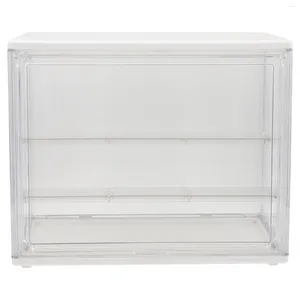 Lagringslådor Transparent stapelbar avtagbar hylla Bekväm konstverk Display Box Model figur