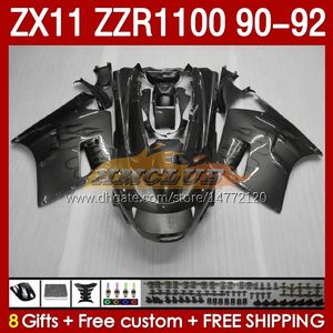 Fantagens completas para kawasaki ninja zx 11 r 11r zx11 r zzr1100 zx11r 90 91 92 corpo 164no.118 zzr 1100 cc zx-11r zzr-1100 1990 1991 1991 1992 zx-11 r 90-92 kit de fada de abdom