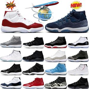 2023 New Basketball Shoes Night Sneakers Trainers Cherry Cool Grey Low High Mens Womens Bred 72-10 Concord Gamma Space Jam Cap Original Jumpman 11S And Gown Prom Us 13