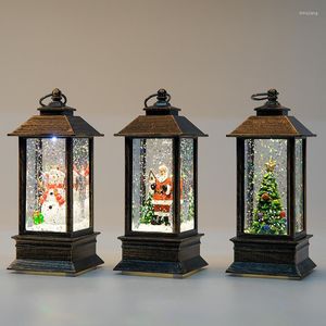 Christmas Decorations Luminous Interior Injection Wind Lanterns Desktop Ornaments Tree Scene Layout Small Lamps Without Water