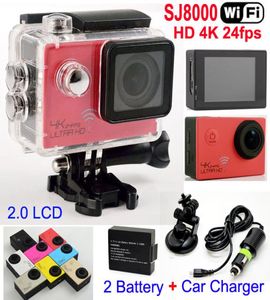 SJ8000 WiFi Sports Camera 1080p 60fps 16MP REAL HD 4K 24FPS Action ￩tanche Action Cam￩ra Cam￩ra Batterie Chargeur de batterie 20LCD V1771704