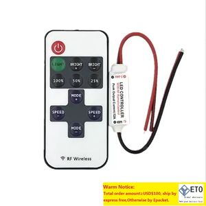 LED Strip Controller Mini Dimmer RF Remote DC Controller For LED 5050 2835 Strip Single Color