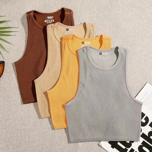 Kvinnors underkläder Camisole andas Bekväma stickkläder ärmlösa tankar utanför att köra yoga antisagande sport snabba torr underkläder med nylon