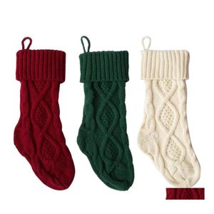Рождественские украшения вязаные рождественские носки декоративные подарочные сумки камин рождественские носки olks rustmass милые сумки инвентари