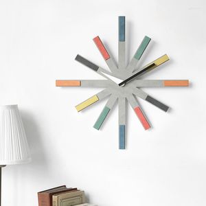 Wanduhren farbenfrohe kreative Uhr Kunst einzigartige stille moderne Design Büro Neuheit Relogio de Parde Room Decor De50ZB