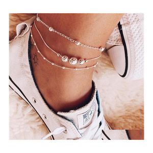 Anklets Anklets Fashion Women Anklet Jewelry Accessories Bohemian Boho Summer Beach Bead Girl Jewellery Fine Foot C3 Drop Delivery Dhcrx