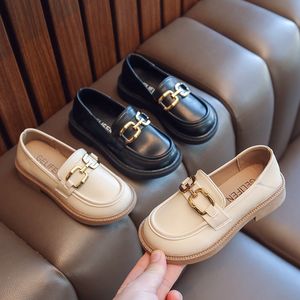 New Girls Black Dress Leather Shoes Children Wedding Patent Leather Kids School Oxford Shoes Flat Fashion Rubber