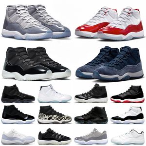 Jumpman 11s męskie buty do koszykówki hodowane Cherry Cool Grey Instinct 25th Anniversary hodowane concord męskie damskie 11 czapka i suknia trenerzy trampki