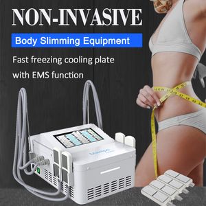 4 Cryo Plates Cryotherapy Cooling Machine Belly Fat Freeze Riduzione del peso EMS Stimolazione muscolare elettrica Attrezzatura dimagrante