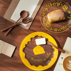 Plates Creative Round Dessert & Bread High Temperature Resistant Glass Tableware Suitable For Dishwasher on Sale