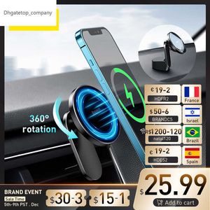 New Magnetic Car Phone Holder Wireless Charger for Apple iPhone 14 13 12 11 Pro Max Wireless Charging Phone Holder Charger
