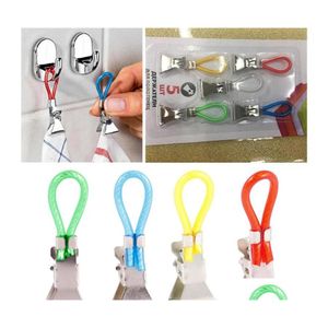 Bag Clips Bag Clips Household Hook Towel Shower Curtain Daily Use Bathroom Metal Clip Inventory Wholesale Drop Delivery Home Garden Dhxqn