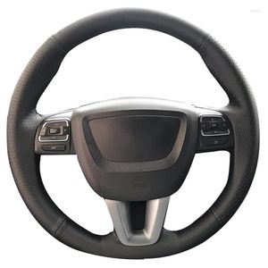 Steering Wheel Covers Customized Original DIY Car Cover For Seat Leon Alhambra Toledo 2011 2010 2012 Leather Braid