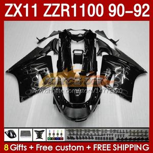 Kawasaki Ninja ZZR1100 ZX 11 R 11R 1990-1992 Vücut 164No.76 ZX-11 R ZZR 1100 CC ZX-11R ZZR-1100 ZX11R 90 91 92 92 ZX11 R 1990 1991 1992 Kaplama Kiti Gri Alevler