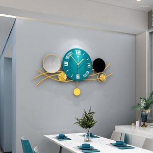 Настенные часы негабаритные художественные часы минималистские металлические тихий геометрический Relogio de Parede Home Decer de50zb