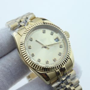 Sapphire Designer Watches Automatyczne mechaniczne przybycie 36 mm 41 mm pary zegarek Diamond Men Women Gold Face Watch Panie