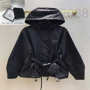 Women's Jackets designer Womens Designer with Hooded Fashion Solid Color Windbreaker Casual Ladies Coat Clothing Size S-L 7JKA