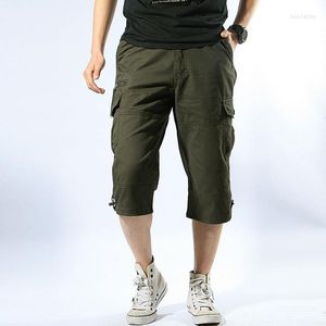 Men's Shorts Summer Men's Pocket Cargo Casual Men Loose Army Short Pants Outdoor Man Tactical Elastic Waist Trunks 2023 5XL