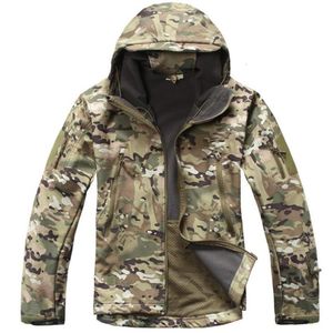 Men's Jackets Tactical Jacket Men Outdoor Military Camouflage Waterproof Soft Shell Mens Winter Warm Fleece Flight Coats Hunt Clothes 221206