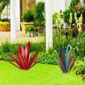 Decorative Flowers Tequila Rustic Sculpture Waterproof Metal Agave Plant Garden Yard Art Decor Statue Home Stakes Outdoor Figurines