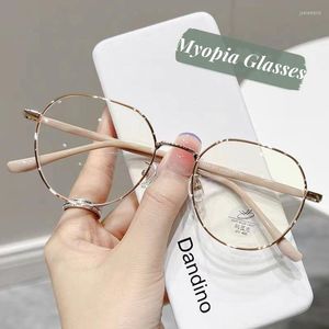Sunglasses Fashion Design Myopia Glasses Men Women Anti Blue Light Short-sighted Eyeglasses Unisex Prescription Eyewear Diopter 0To-6.0