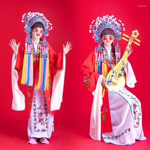 Etniska kl￤der Kina-chic opera Chuan Huangmei kostym Huadan Yue Peking Opera Ancient Performance Drama Singing Coat kjol