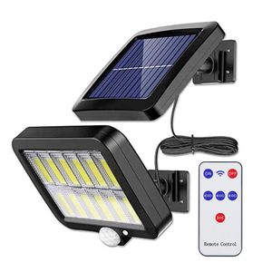 160LED Solar Wall Lights Outdoor Impermeabile PIR Sensore di Movimento Illuminazione Parco Cortile Recinzione Strada Lampada Decorazione Giardino