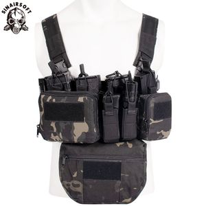 Herrvästar CS Match WarGame TCM Chest Rig Airsoft Tactical Vest Military Gear Pack Magazine Pouch Holster Molle System midja män Nylon Swat 221208