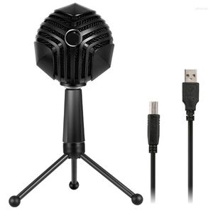 Mikrofoner USB Microphone Mute -knapp RGB -indikatordator för strömmande bärbar datorinspelning/möte/podcast/spel