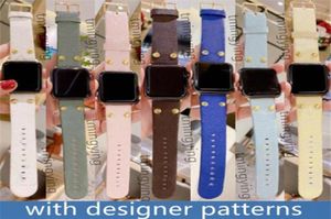 Top designer Lettera Stampa Fashion Watchband per Apple Strap 42 38 40 44 41 45 mm iwatch 2 3 4 5 SE 6 7 Designer Watch Band Leathe5685806