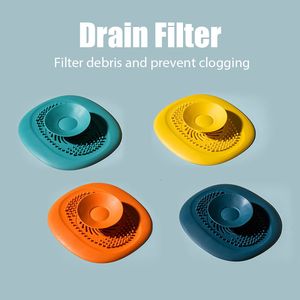 Colanders Strainers Hair Filter Floor Drain Cover Silicone Kitchen Catcher Sink Anti blocking Strainer Bath Stopper Bathroom Accessories 221207