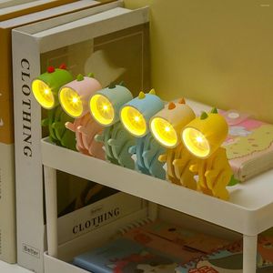 Luci notturne mini cartone animato lampada da tavolo a led a led simpatica forma cervo per cani per bambini decorazioni camera da letto al letto Gift natalizie