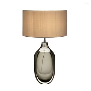 Настольные лампы постмодернистская легкая роскошная простая цветная глазурь гостиная лампа творческая личность изучение спальни декоративное